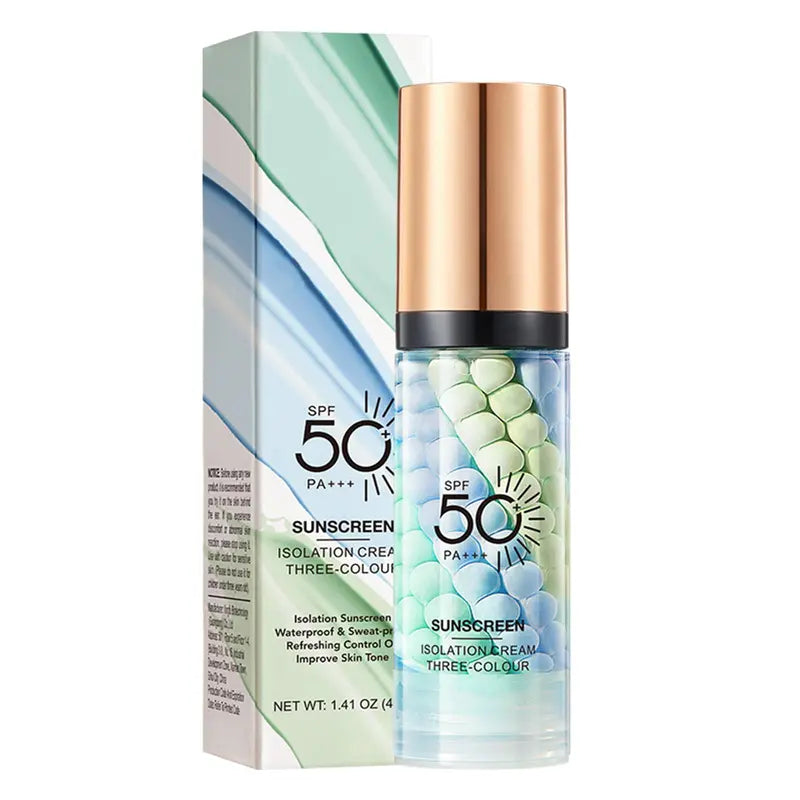 3-In-1 Color Corrector Primer, SPF 50 Sunscreen Isolation Cream, Oil Control & Moisturizing Skin Tone